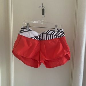 LIMITED EDITION lululemon Orange Shorts Size 4